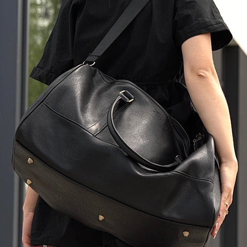 Weekendowa duża torba podróżna Solier S37 Astrin czarna