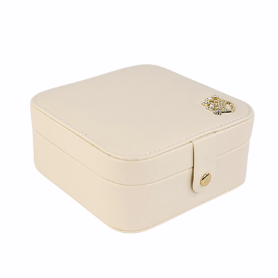 Personalizowana szkatułka na biżuterię Solier ciemny beż