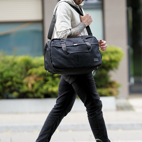 Materiałowa torba podróżna Solier SM04 VEA Black