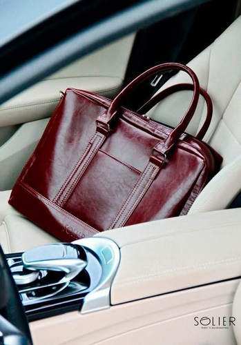 Elegancka skórzana męska torba ramię Solier SL02 ABERDEEN
