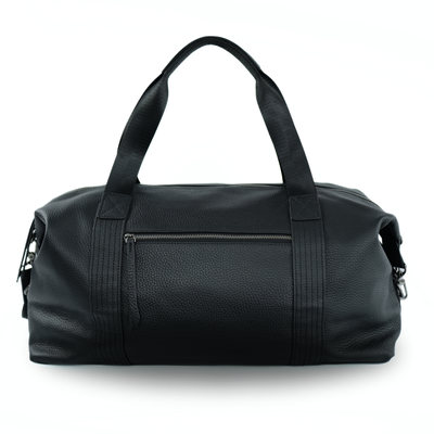 Torba weekendowa podróżna skórzana Solier SL39 Astrin czarna 
