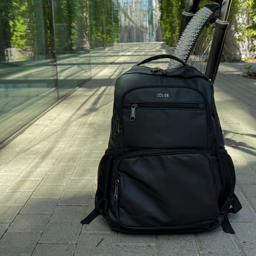 Czarny plecak ze skóry ekologicznej SV18 Koa