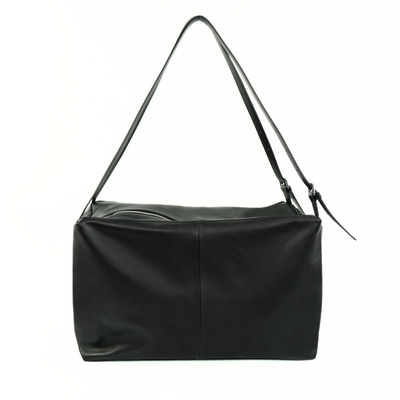 Torba weekendowa podróżna skórzana Solier SL39 Astrin czarna 