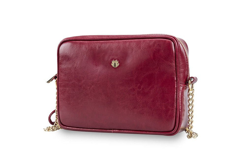 Genuine leather women's crossbody Florence burgundy