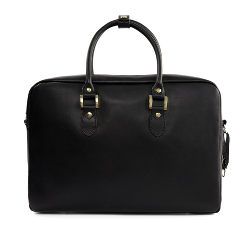 Damska skórzana torba na laptopa Marina czarna