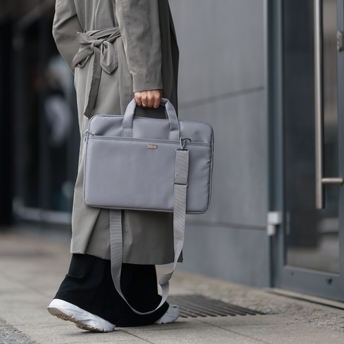Torba na laptopa 15,6" materiałowa Solier SM01 Venga szara