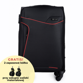 Medium soft luggage M Solier STL1651 black-red