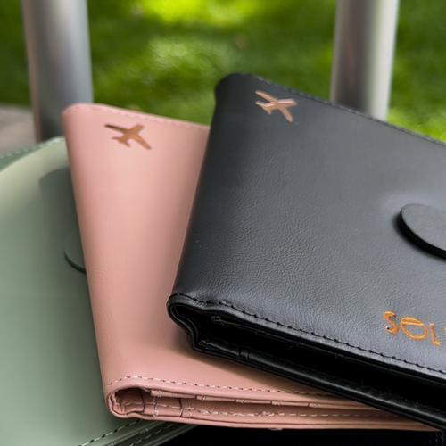 Organizer podróżny na dokumenty etui na paszport portfel Solier SW40 PINK