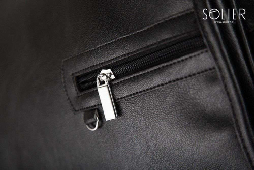 black shoulder laptop bag Solier S12