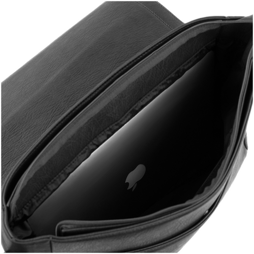 Męska czarna torba miejska na ramię Solier S11