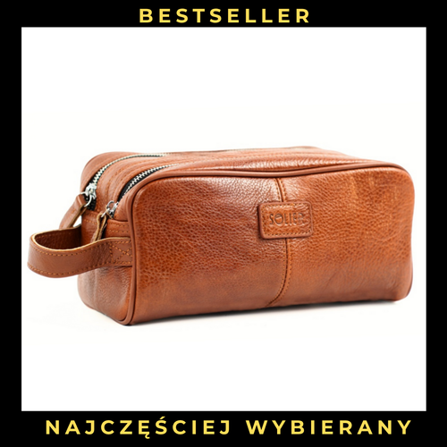 Elegant leather men's beauty bag SOLIER SZETLAND