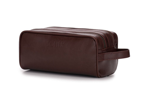Elegant leather men's beauty bag SOLIER SZETLAND