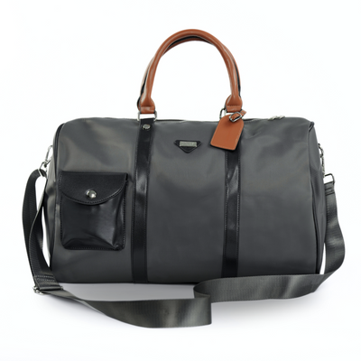 Duża torba podróżna weekendowa z nylonu Solier FB49 Barrley szara