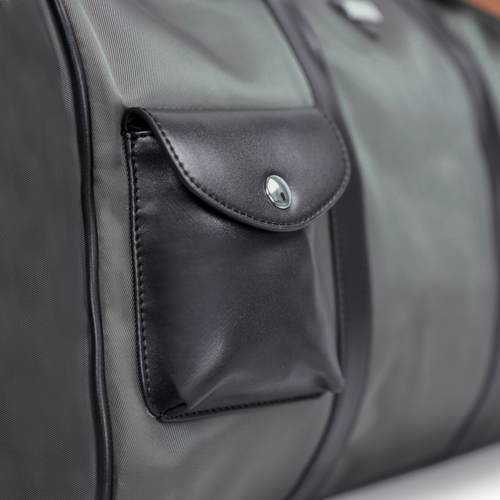 Duża torba podróżna weekendowa z nylonu Solier FB49 Barrley szara