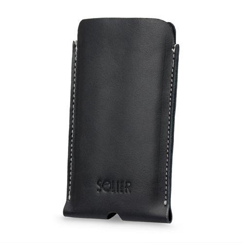 Personalizowane skórzane etui na IPhone 12/13/14 Solier SA57 czarne